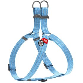 Re Cotton Dog Harness Eco Friendly Dog Harness for Medium and Large Dogs Reflective Adjustable Size for Male Female Dogs L size 27-35 inch Blue C