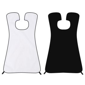 Facial Hair Beard Catcher Cape Beard Shave Apron Beard Whiskers Shaving Apron Cape Facial Hair Trimmings Sink Bib w/ 2 Suction Cups (Color: White, size: One size)